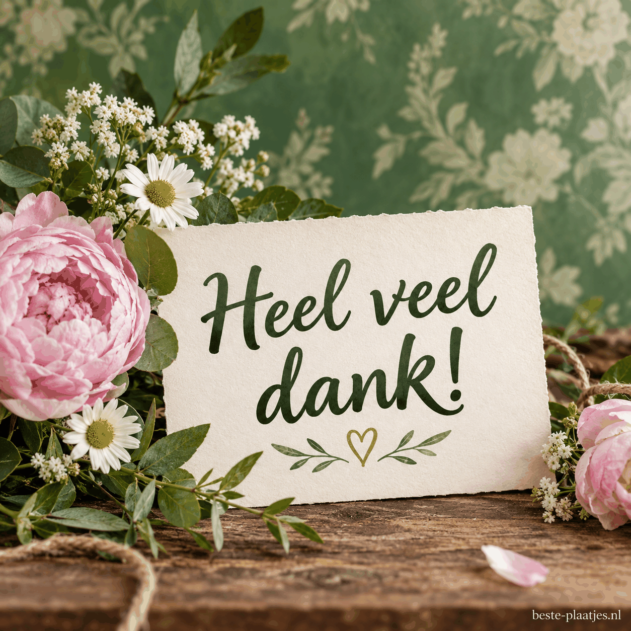 Roze bloemen en madeliefjes omlijsten een warme dankjewelkaart. Roze bloemen en madeliefjes omlijsten een warme dankjewelkaart.