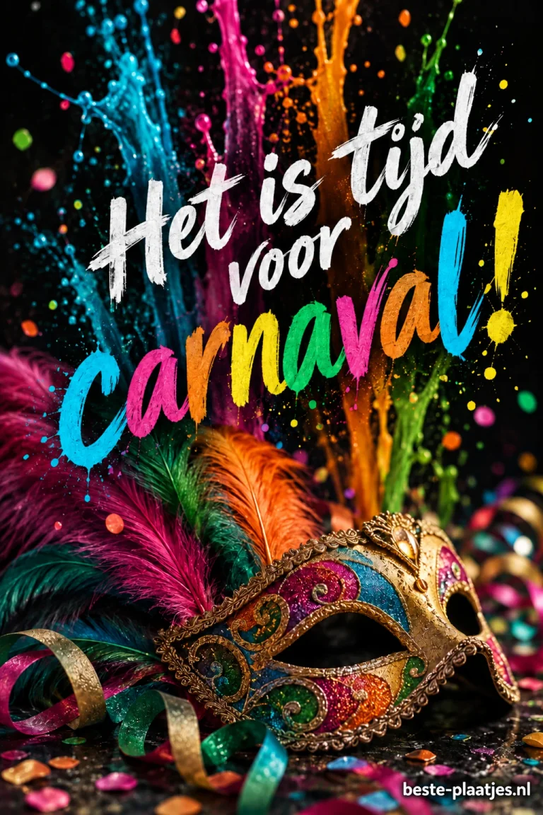 Felle verfspatten geven een donkere feestkaart veel kleur.