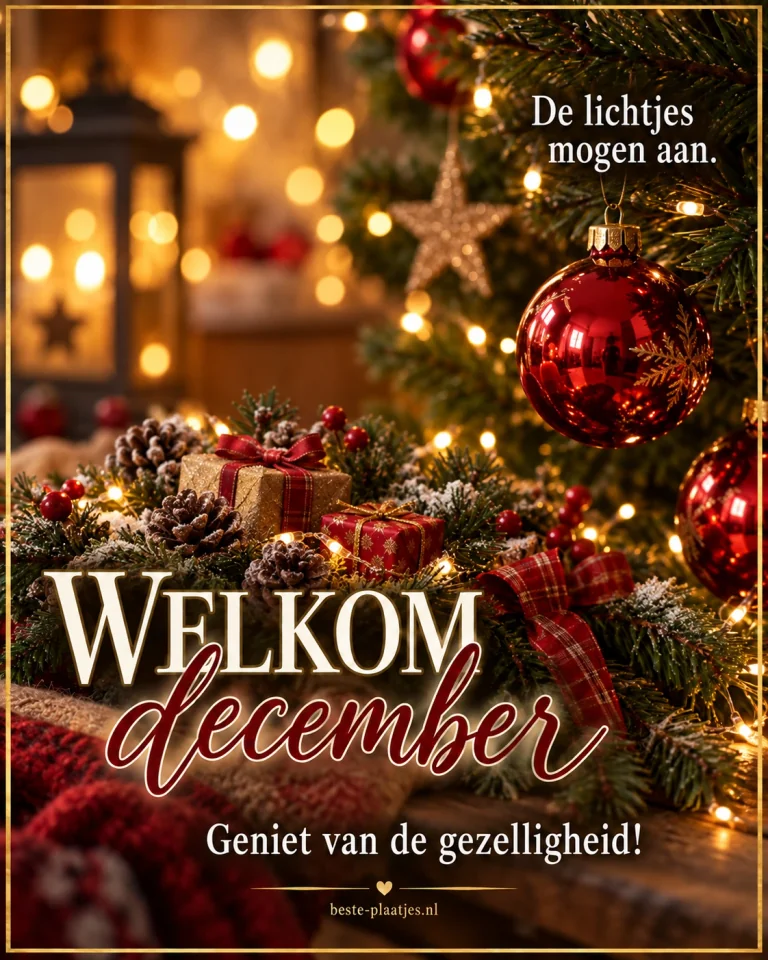 Rode kerstballen en gouden lichtjes brengen de gezellige sfeer van december.