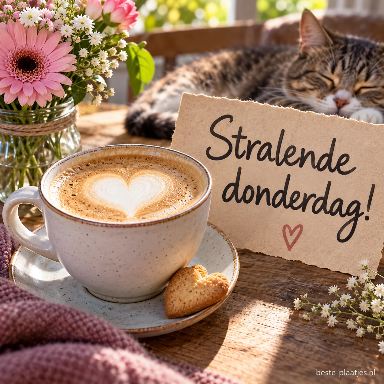 Een kop koffie met een hartje in het schuim.