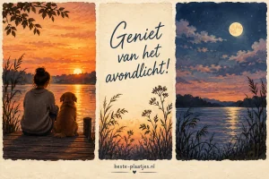 Een dromerige reis van gouden zonsondergang naar een stille sterrennacht.