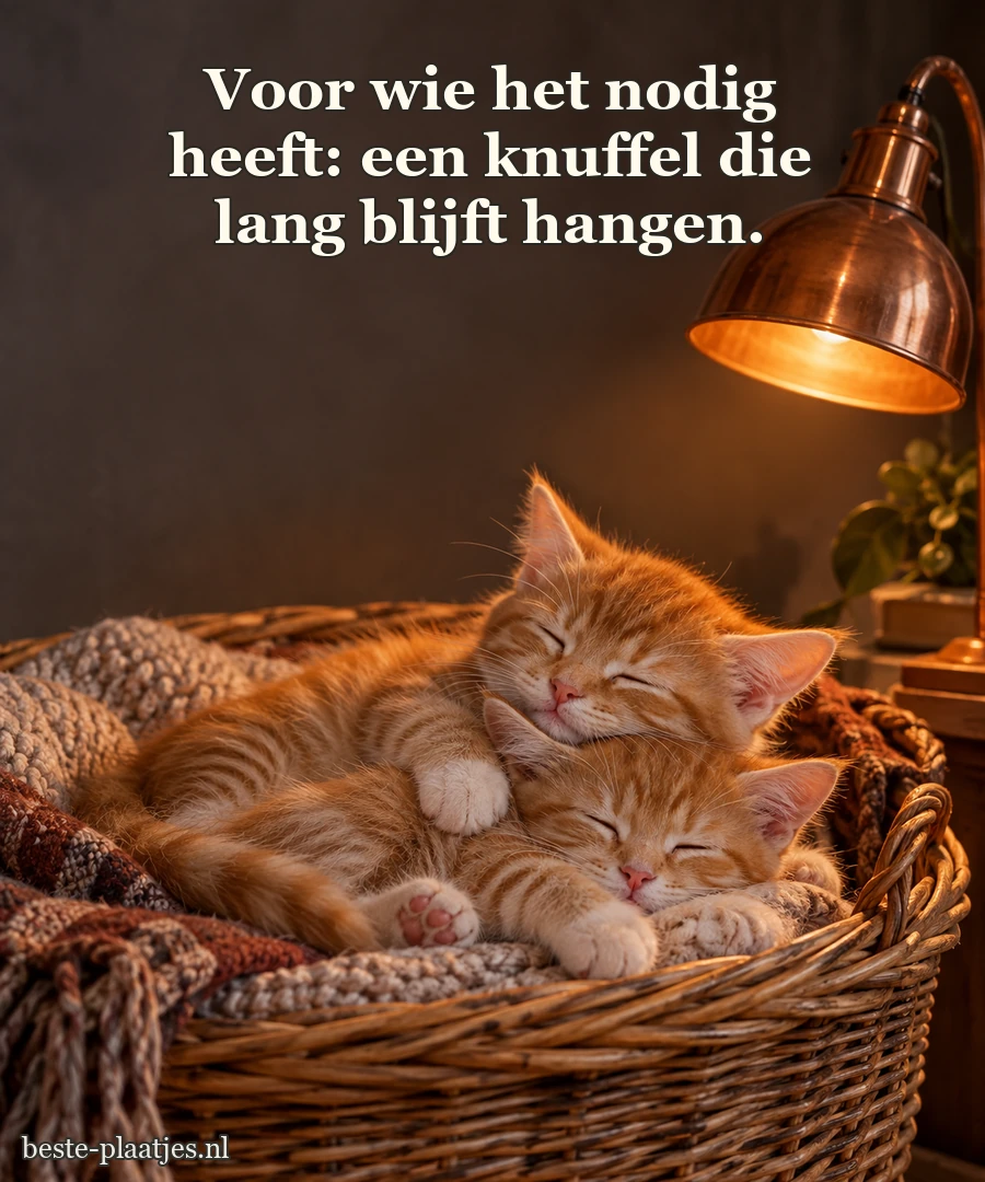 Twee rossige kittens slapen samen in een rieten mand. Twee rossige kittens slapen samen in een rieten mand.