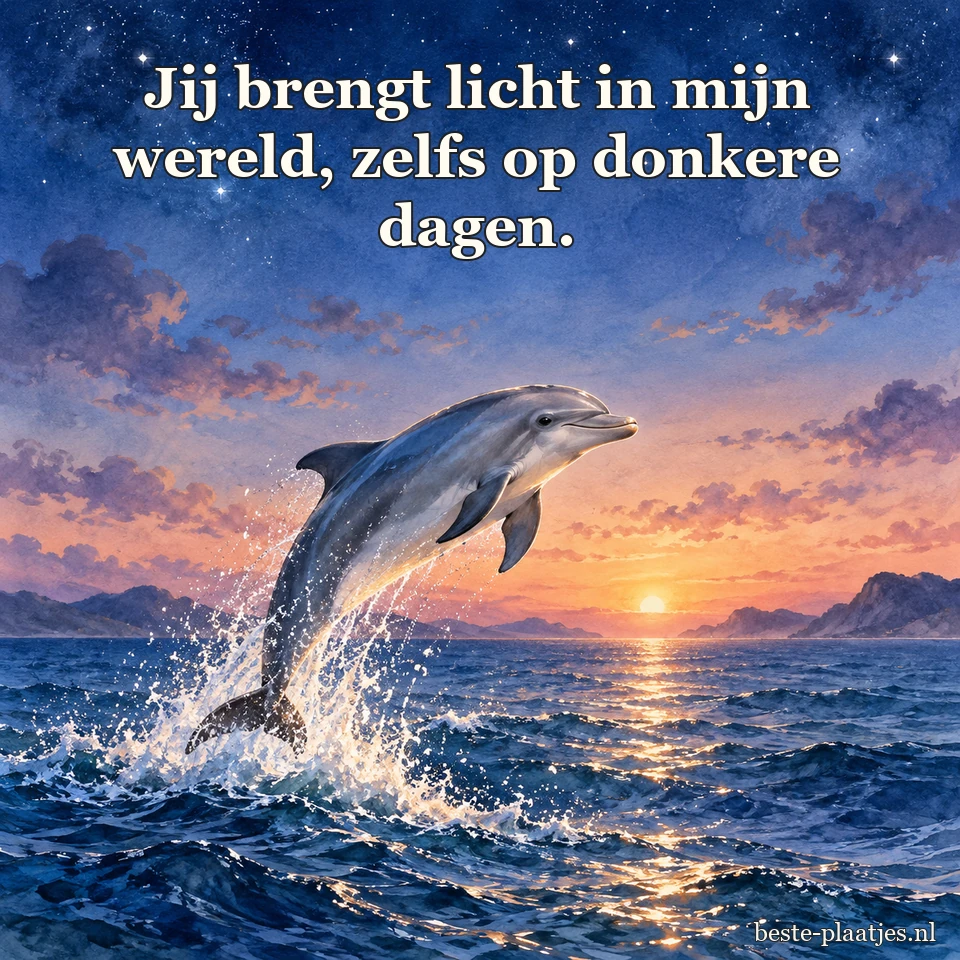 Een dolfijn springt door een schemerige sterrenhemel. Een dolfijn springt door een schemerige sterrenhemel.
