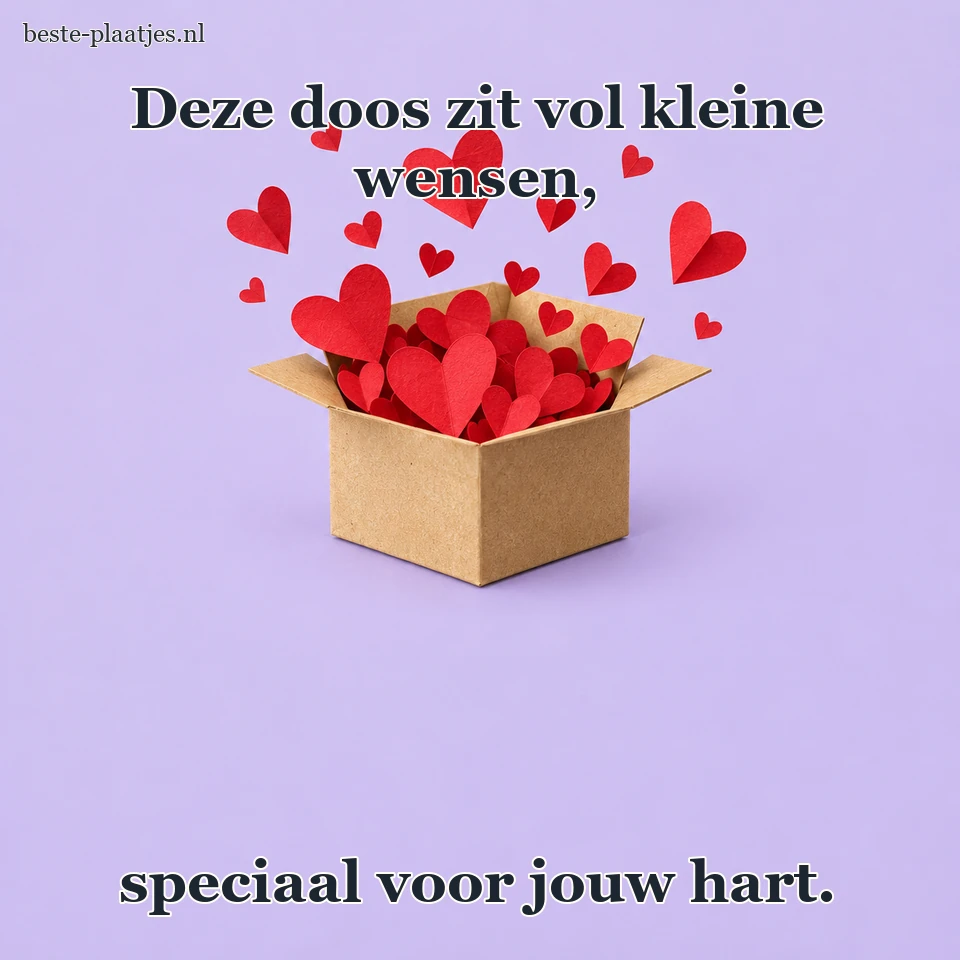 Een open cadeaupakketje laat papieren hartjes zien. Een open cadeaupakketje laat papieren hartjes zien.