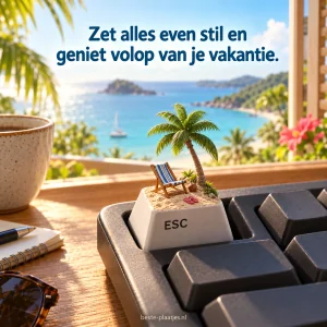 Een ontsnappingstoets verandert in een klein tropisch eilandje aan zee.