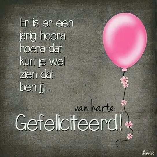 Van harte gefeliciteerd vrouw afbeelding