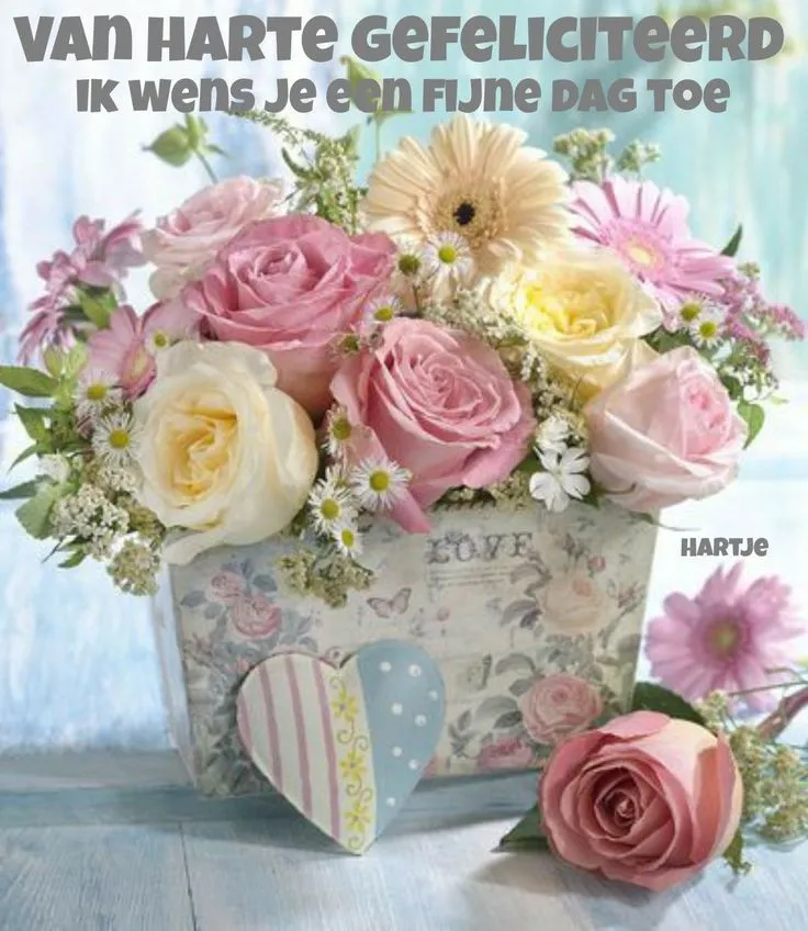 Vintage bloemenkaart